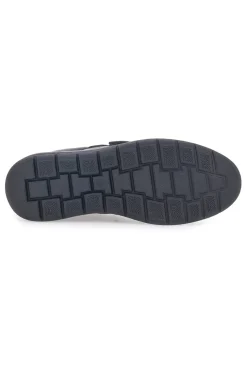 Scarpe Stringate Nere in Pelle Con Strappo Max Dillan