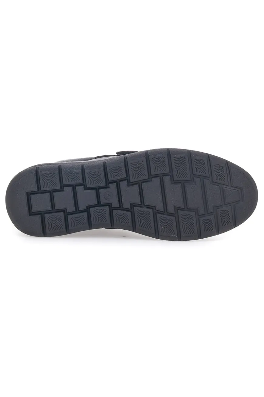 Scarpe Stringate Nere in Pelle Con Strappo Max Dillan