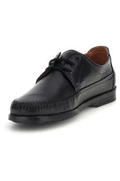 Scarpe stringate nere in vera pelle cuciture a vista made in Italy Pittarello 199