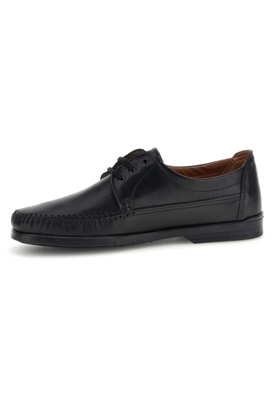 Scarpe stringate nere in vera pelle cuciture a vista made in Italy Pittarello 199