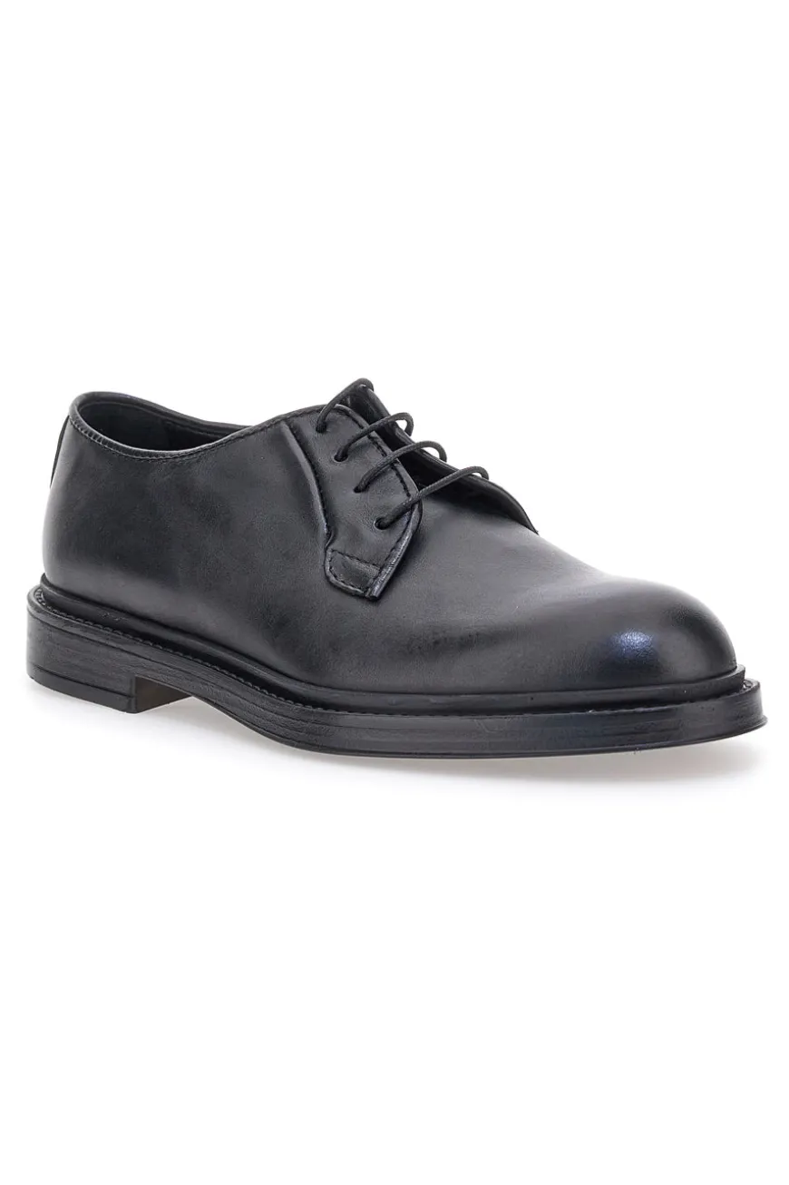 Scarpe stringate nere in vera pelle eleganti Pittarello Plus 1145