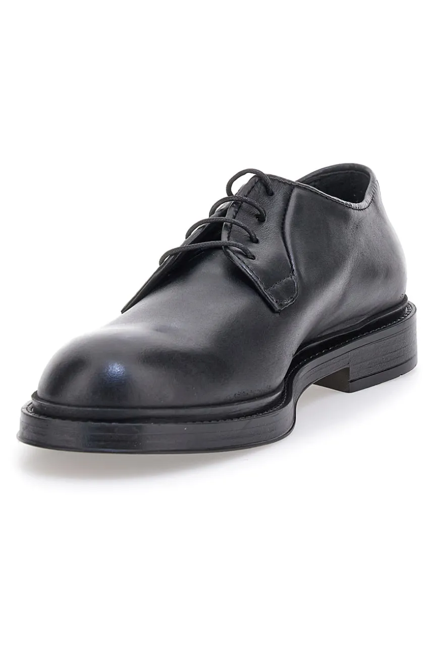 Scarpe stringate nere in vera pelle eleganti Pittarello Plus 1145