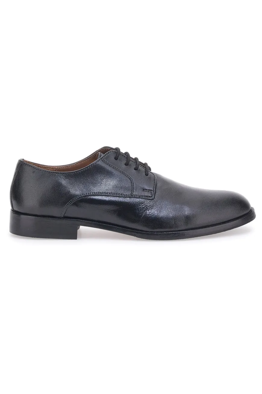 Scarpe Stringate Nere In Vera Pelle Max Dillan 565