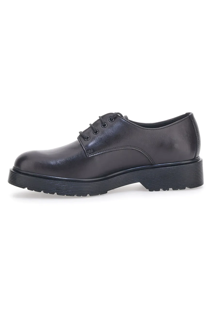 Scarpe Stringate Nere Vera Pelle Mio Tempo 258981