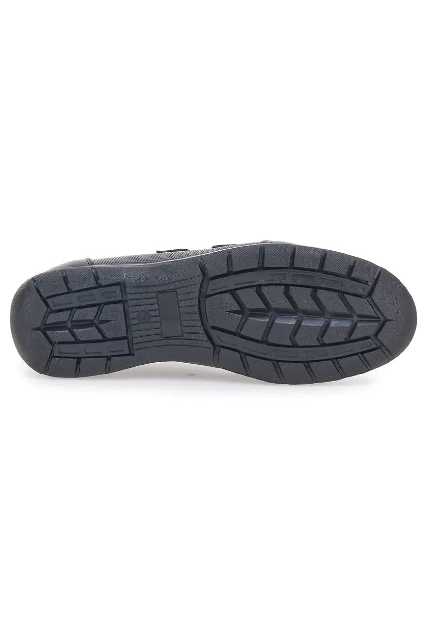 Scarpe Stringate Nero In Vera Pelle Doppio Strappo Max Dillan 458