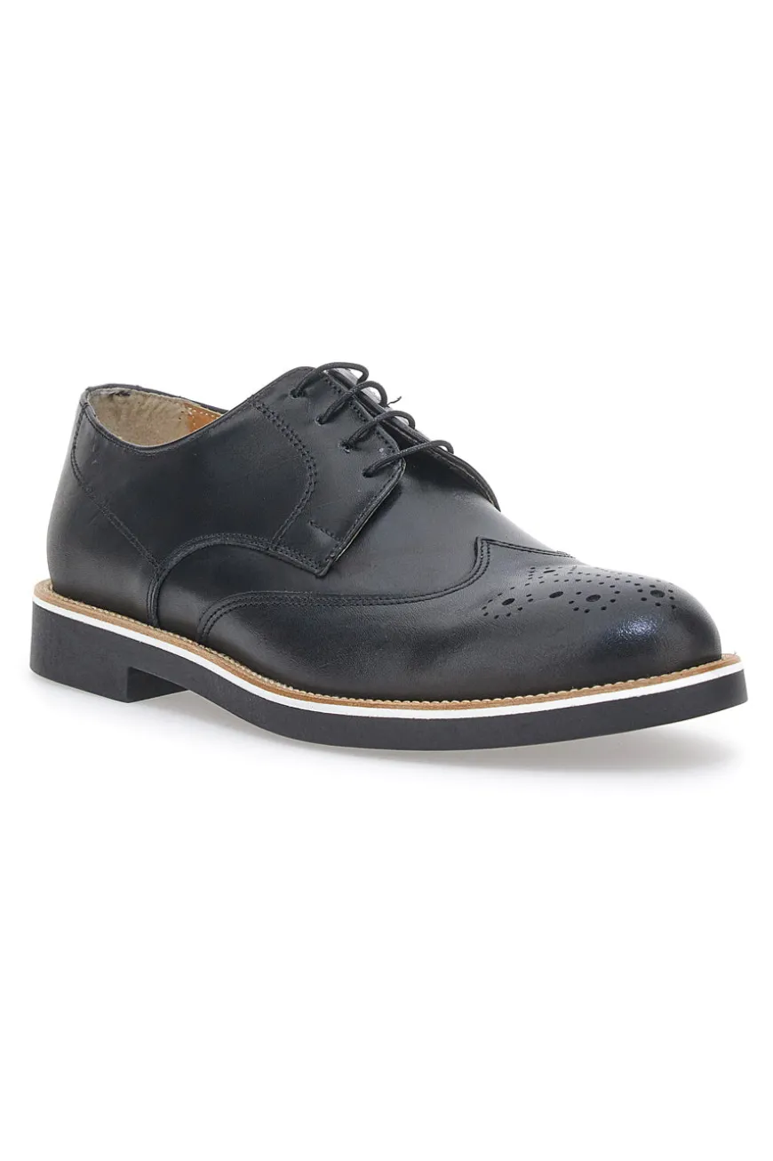 Scarpe Stringate Pittarello 995 Nere Vera Pelle