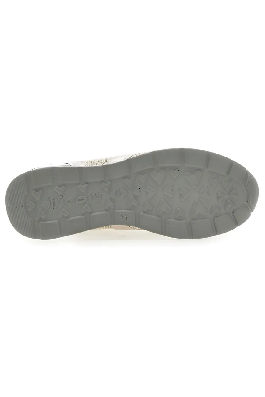 Scarpe Stringate Platino con Cerniera Laterale INBLU 416 IN