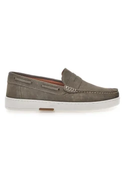 Scarpe Stringate Taupe In Vera Pelle Scamosciata Max Dillan 420