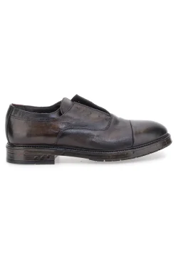 Scarpe stringate testa di moro in vera pelle con fascia elastica Pittarello Plus 1715P