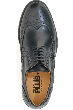 Scarpe Stringate Vera Pelle Nera Pittarello Plus 610