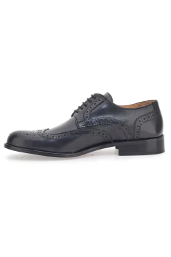Scarpe Stringate Vera Pelle Nera Pittarello Plus 610