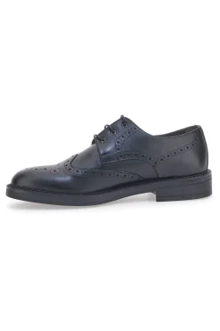 Scarpe Stringate Vera Pelle Nere Longford 595