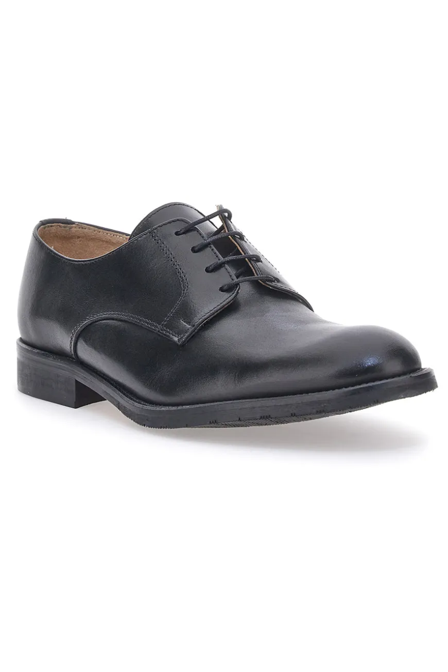 Scarpe Stringate Vera Pelle Nere Pittarello 6051