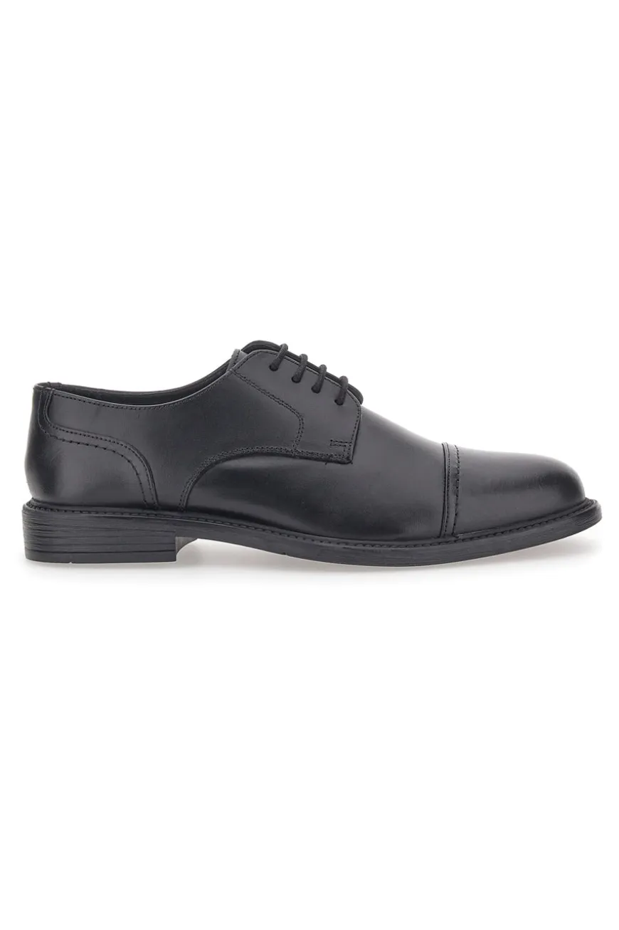 Scarpe Stringate Vera Pelle Nere Max Dillan 19033