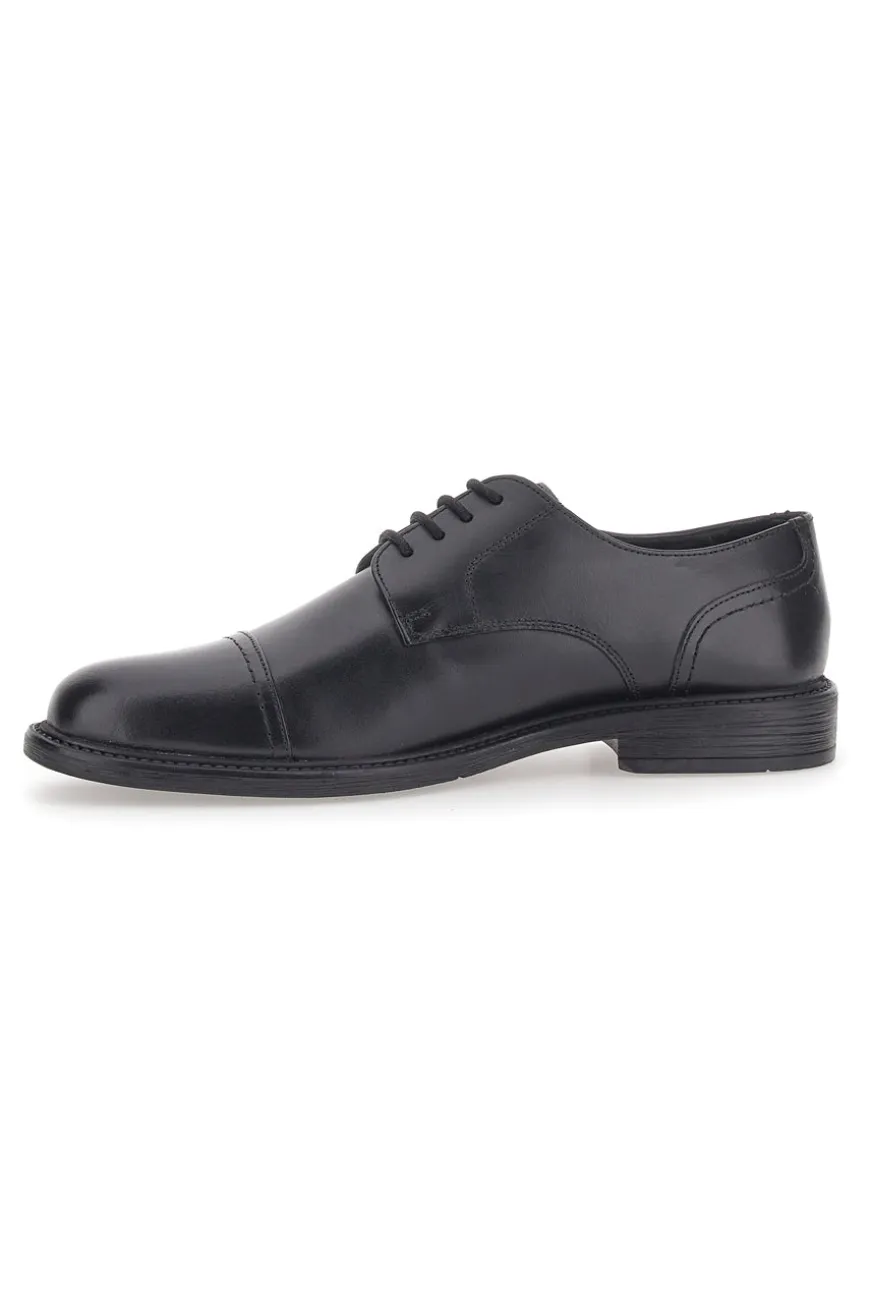 Scarpe Stringate Vera Pelle Nere Max Dillan 19033