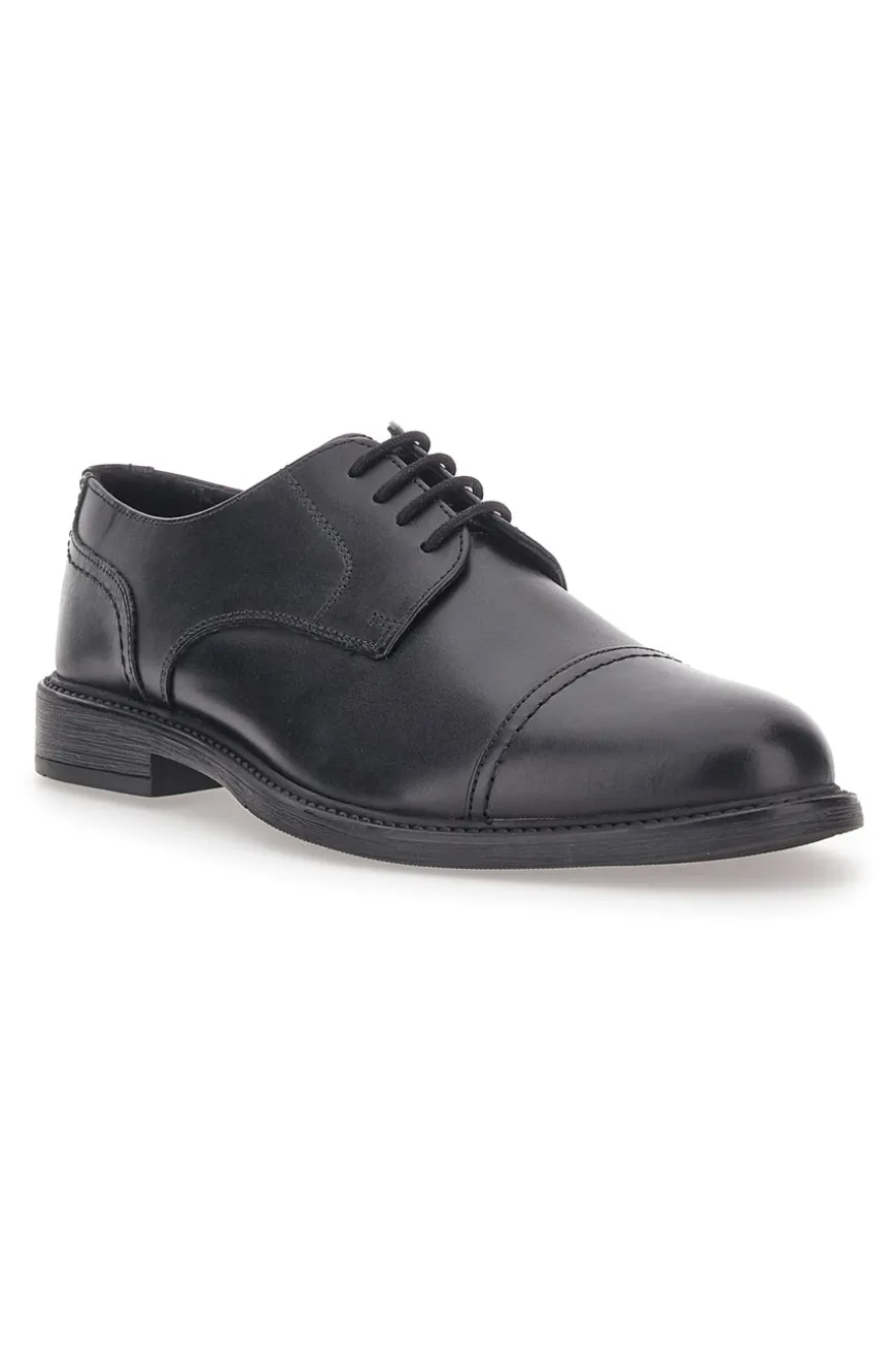 Scarpe Stringate Vera Pelle Nere Max Dillan 19033
