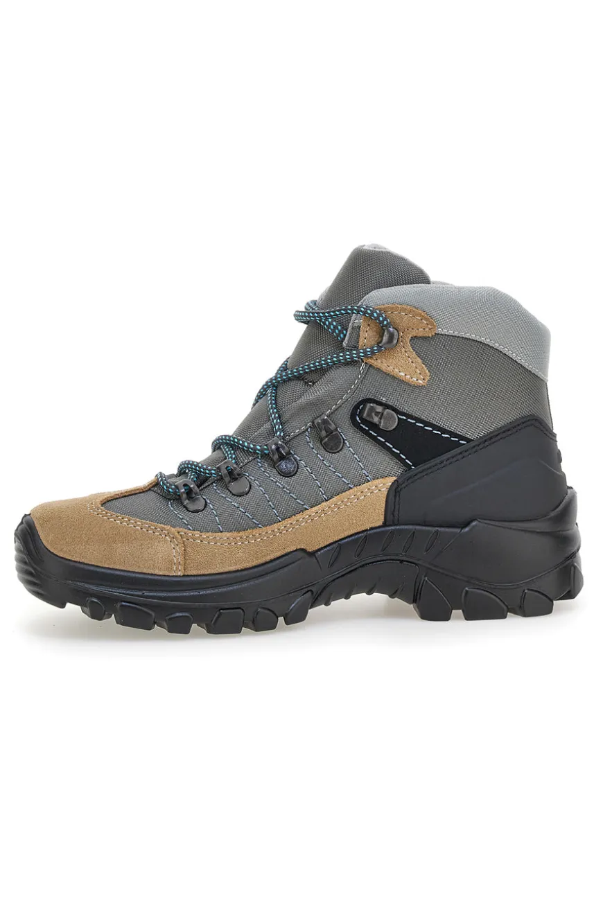 Scarponcini da trekking beige e grigi con suola carrarmato Track down 13342S42