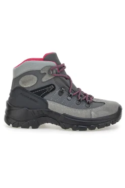 Scarponcini da trekking grigi con dettagli fucsia e suola carrarmato Track down 13342S41