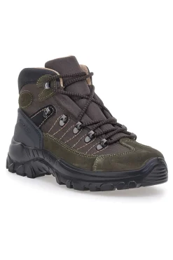 Scarponcini da trekking verde militare con suola carrarmato Track down 13342S36
