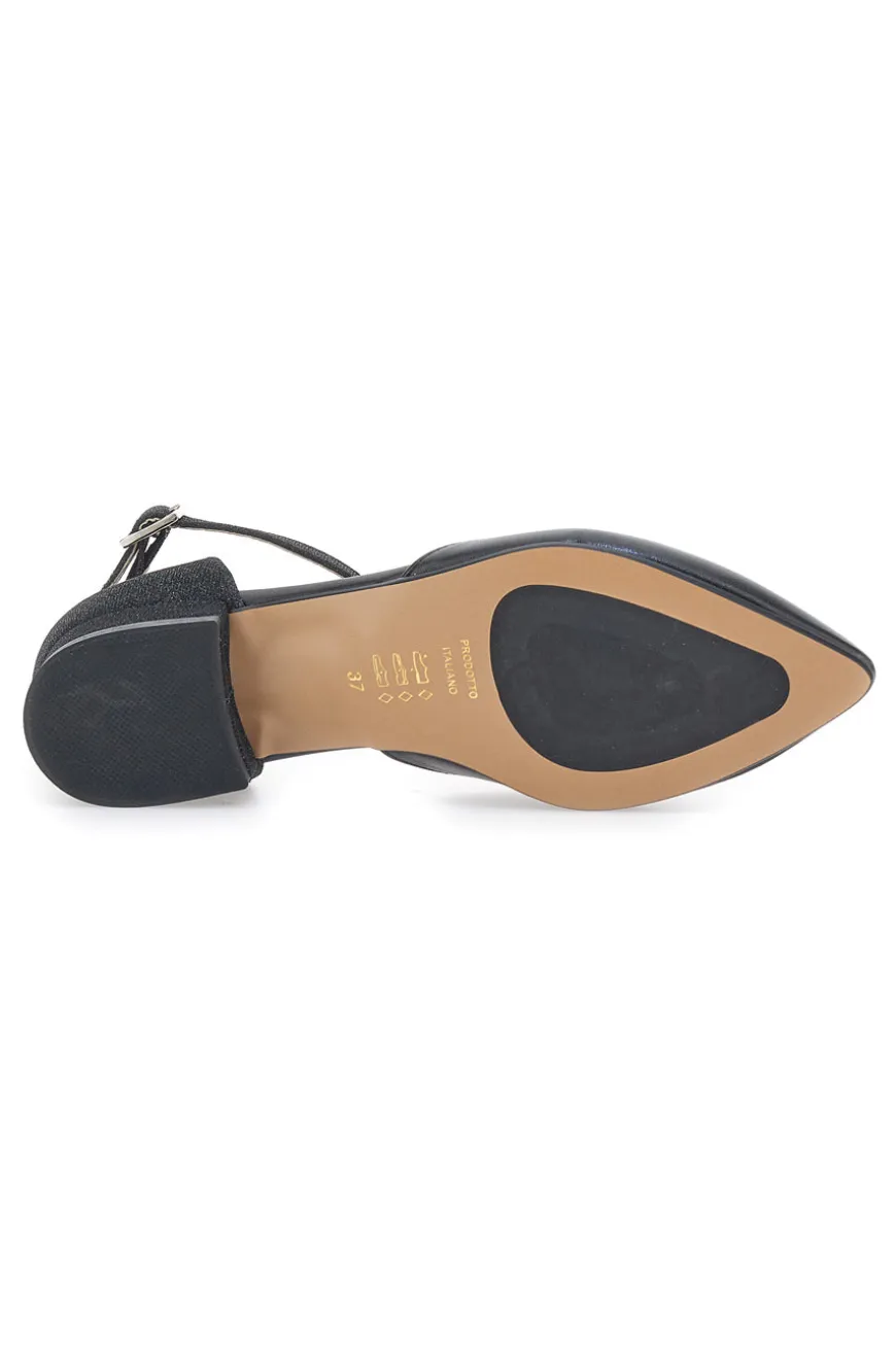 Schwarze Ballerinas mit Fesselriemchen PITTARELLO GLAM 2885