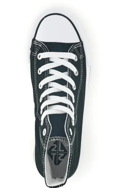 Schwarze Canvas Schnürschuhe 2t2l 8012