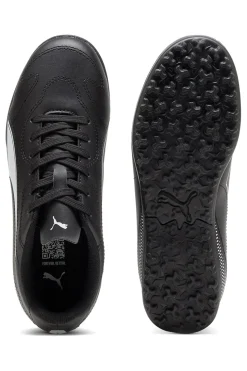 Schwarze Fußballschuhe mit Puma Vitoria II TT Turf-Sohle für Kinder