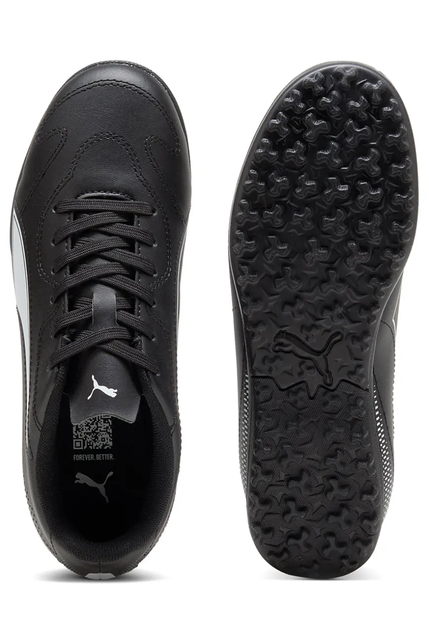 Schwarze Fußballschuhe mit Puma Vitoria II TT Turf-Sohle für Kinder