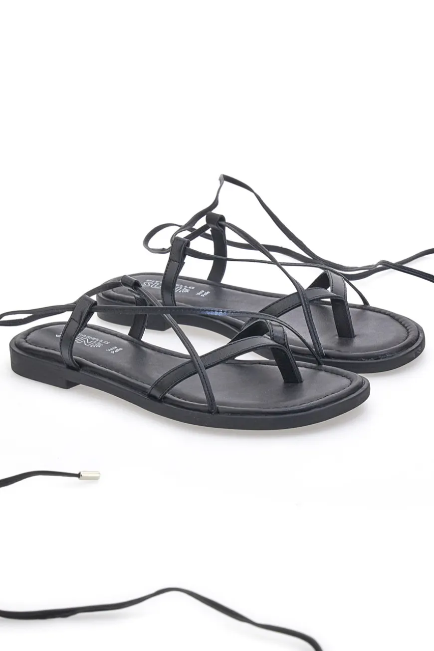 Schwarze Gladiator-Sandalen mit Flip-Flops PITTARELLO SUN A6700101