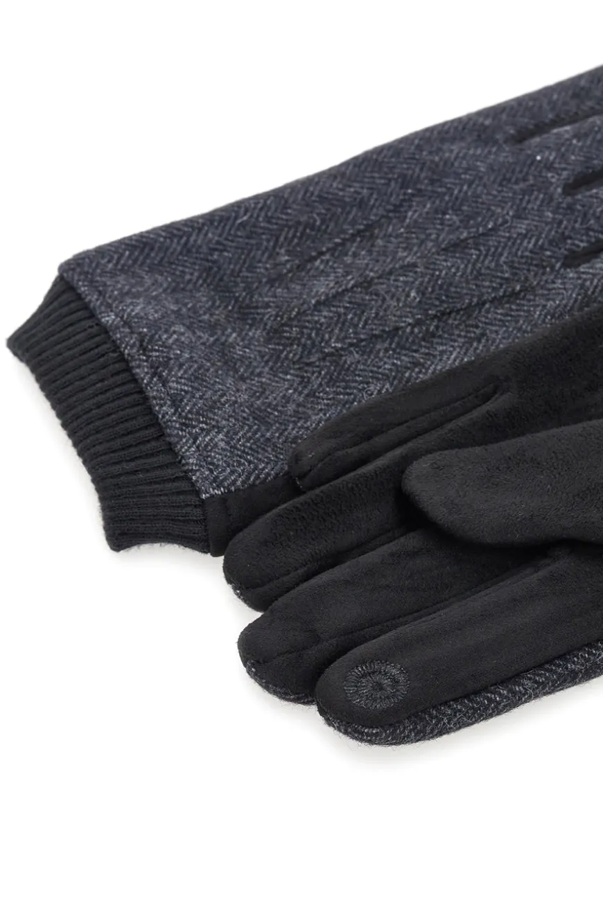 Schwarze Handschuhe mit Manschetten Gianmarco Venturi 33026