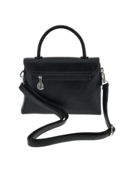 Schwarze Handtasche mit Schulterriemen Emma spagnesi PU8901