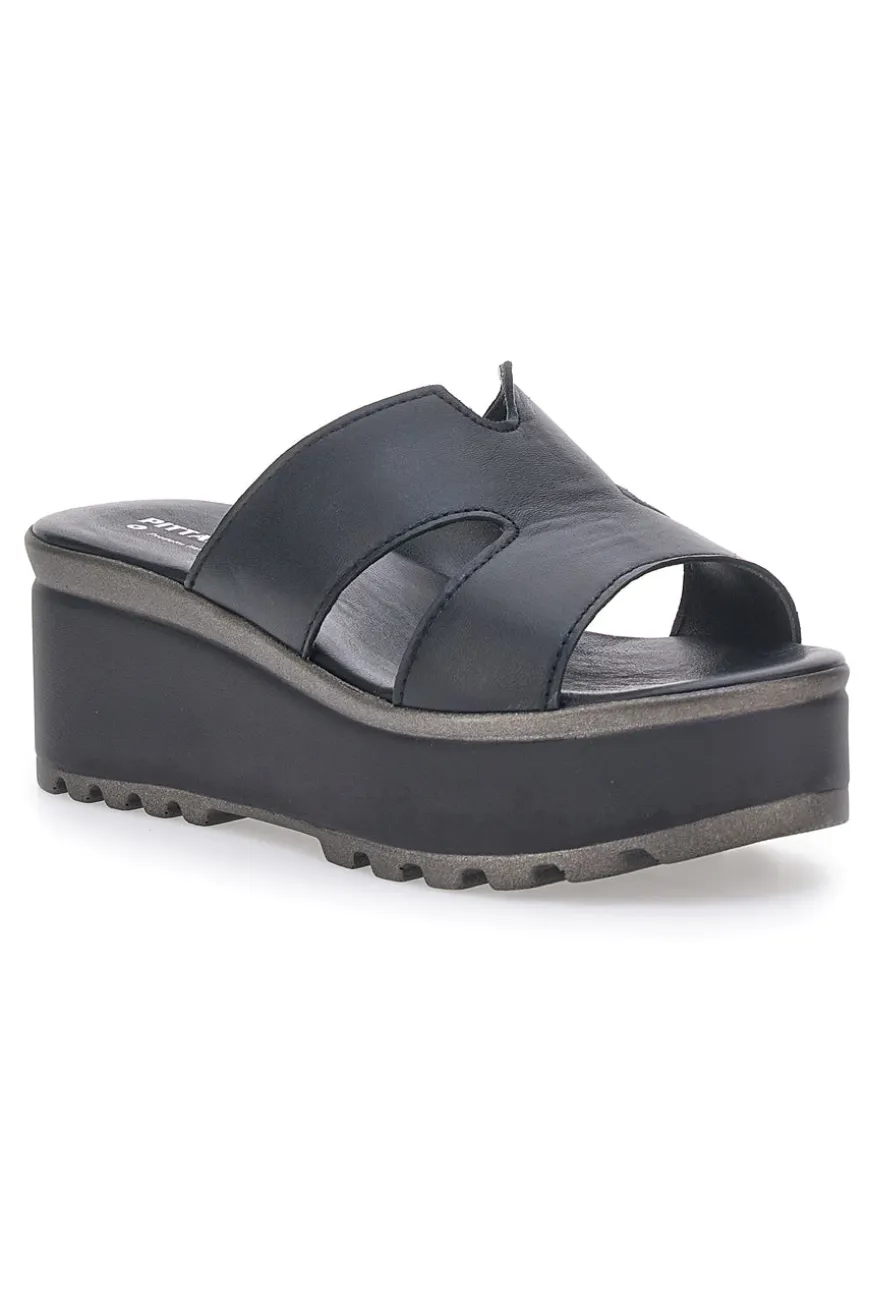 Schwarze Hausschuhe aus echtem Leder PITTARELLO LOVE 3403101