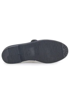 Schwarze Hausschuhe mit Klettverschluss Terry 20