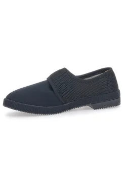 Schwarze Hausschuhe mit Klettverschluss Terry 20