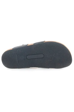 Schwarze Hausschuhe mit Kreuz und verstellbarer Schnalle Made in Italy PITTARELLO TIERRA 335A20630SR