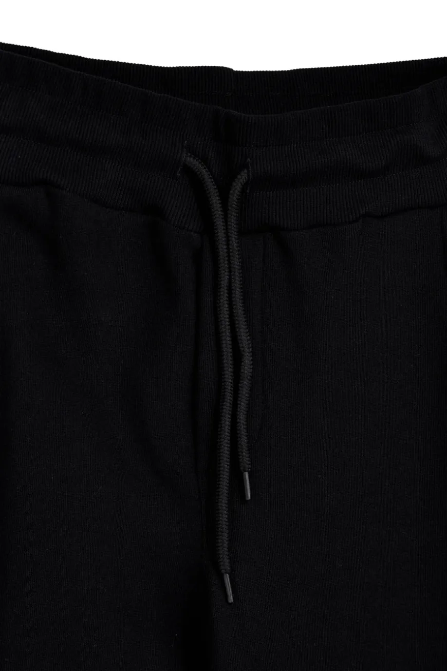 Schwarze Jogginghose mit Kordelzug und Logo Abarth AH001PA