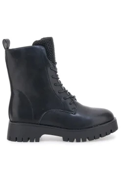 Schwarze Kampfstiefel mit Reißverschluss und hellen ENERGY 265-Fronten