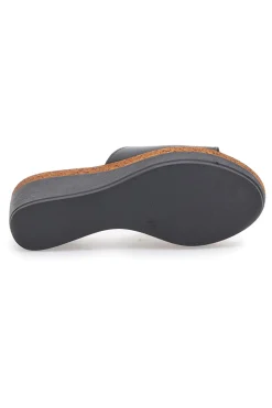 Schwarze Keilpantoffeln mit Lederband PITTARELLO 28004525