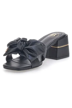 Schwarze Pantoletten mit Absatz Laura Biagiotti 8510