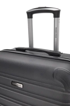 Schwarzer Hartschalenkoffer mit schwenkbaren Rollen Prima riga PR167/G