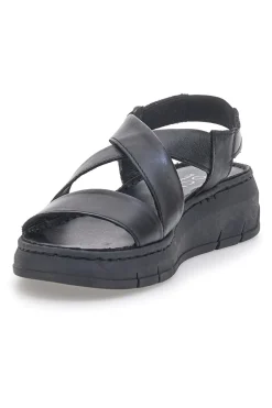 Schwarze Sandalen mit elastischer Rückseite und Plateau PITTARELLO FOCUS 3316124