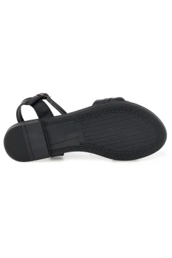 Schwarze Sandalen mit Zierkette Mon dieu PRE5384