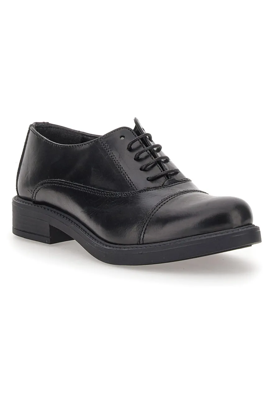 Schwarze Schnürschuhe aus echtem Leder PITTARELLO ELITE 73