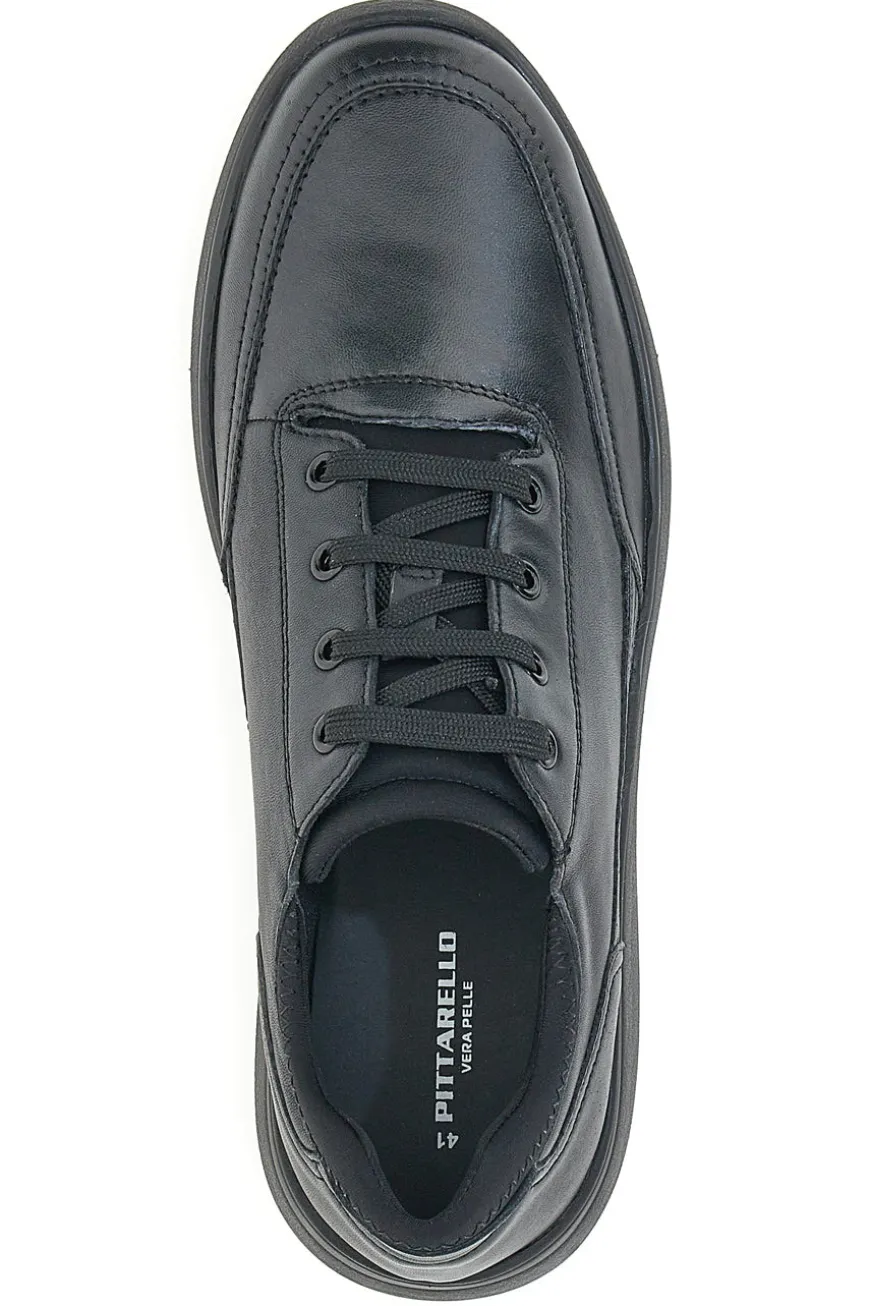 Schwarze Schnürschuhe aus echtem Leder Pittarello 5792
