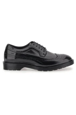 Schwarze Schnürschuhe mit Duilio Gian Marco Venturi-Dekoration