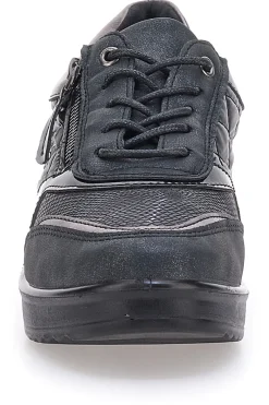 Schwarze Schnürschuhe mit Plateau MIO TEMPO 724072