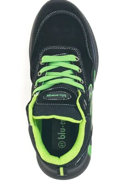 Schwarze Sicherheitsschuhe mit fluoreszierenden Einlagen S1P Blue Energy BS195 S1PS SR