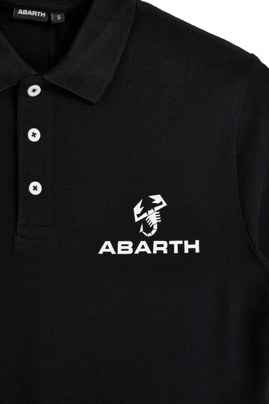 Schwarzes Kurzarm-Poloshirt Abarth AH24SS152