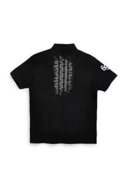 Schwarzes Kurzarm-Poloshirt Abarth AH24SS152