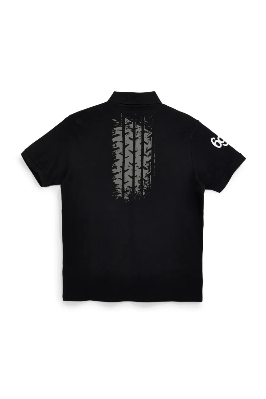 Schwarzes Kurzarm-Poloshirt Abarth AH24SS152