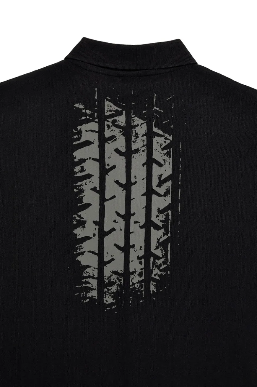 Schwarzes Kurzarm-Poloshirt Abarth AH24SS152